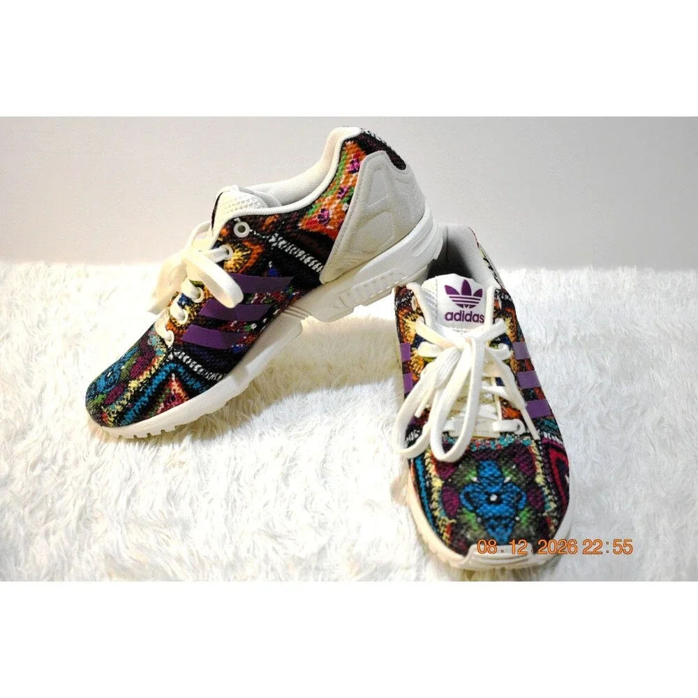 Adidas ZX Flux Torsion Multicolor Grape Sneaker Running - Women's Size 7.5